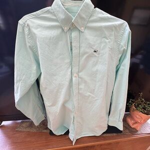 Vineyard Vines Light Green Whale Shirt